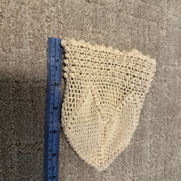 Cream Crochet Baby Bonnet - Picture 4 of 5